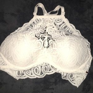 Pink Victoria’s Secret lace push up bra